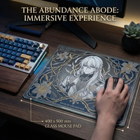 Tapis de souris rectangulaire en verre trempé Anime, imprimé sur mesure, moule privé, tapis de souris de jeu antidérapant, accessoire informatique pour l'e-sport