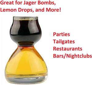 Verre à shot à double couche, verres à cocktail à couche de jaggery, verres à shot séparés amusants et uniques, verre à vin de <span class=keywords><strong>Jagermeister</strong></span> - Product Image 6