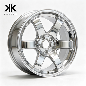 JDM Jante en alliage forgé chromé à 6 rayons, plat profond 17 18 19 pouces 5x114.3 5x100 personnalisé ET <span class=keywords><strong>CB</strong></span> Performance légère - Product Image 4