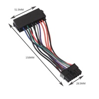 15CM Câble D'alimentation Cordon 18AWG Fil ATX 24 Broches À 14 Broches Câble Adaptateur pour Lenovo IBM Dell Q77 B75 A75 Q75 Carte Mère