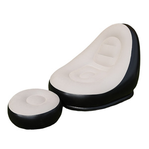 <b>Inflatable</b> Lazy <b>Sofa</b> 116x98x83cm PVC Flocked Outdoor Recliner With Footrest Adult Use - Product Image 4