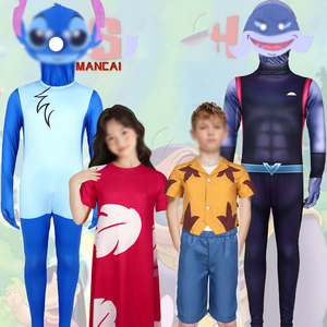 Traje de Cosplay de <span class=keywords><strong>Lilo</strong></span> <span class=keywords><strong>y</strong></span> <span class=keywords><strong>Stitch</strong></span>, disfraz de Halloween <span class=keywords><strong>y</strong></span> Navidad de una pieza Unisex para niños, traje de actuación con estampado de dibujos animados para niñas <span class=keywords><strong>y</strong></span> niños - Product Image 1