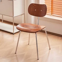 Chaise de café et de salle à manger de style mid-century, chaise Ant design, chaise de salle à manger minimaliste moderne avec dossier pour la maison et le bureau