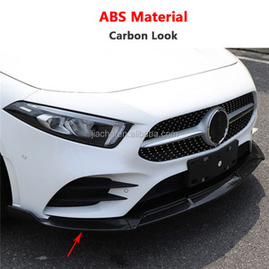 ABS สปอยเลอร์หน้ารถสำหรับ Mercedes-Benz A Class W177 Sport <span class=keywords><strong>A45</strong></span> <span class=keywords><strong>AMG</strong></span> 2019 <span class=keywords><strong>2020</strong></span> 3ชิ้น,ตัวแยกคางกันชนหน้าสีดำ - Product Image 4