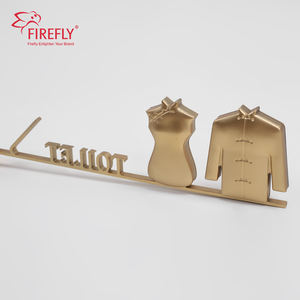 FIREFLY Custom wayfinding signage <span class=keywords><strong>led</strong></span> iluminado 3D Aço Inoxidável Metal Feminino Masculino Banheiro Toalete Porta Sinal - Product Image 5