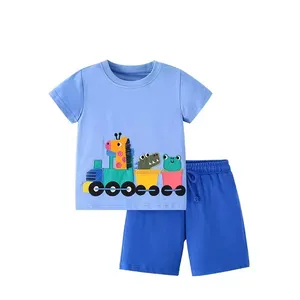 malwee boys two-piece summer suit new European and American children casual short-sleeved style crew-neck pants for children