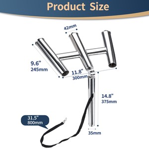 Soporte para Cañas de Pescar de Acero Inoxidable para Barcos - Product Image 4