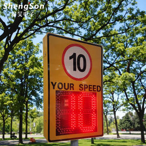 Señal de Radar de Velocidad Solar Portátil <span class=keywords><strong>con</strong></span> Pantalla LED, Construcción Metálica, Cámara de Advertencia Vial, Alta Intensidad Prismática - Product Image 3