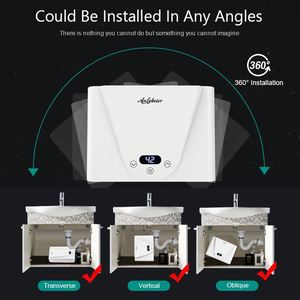 Calentador de agua eléctrico instantáneo para debajo del fregadero, calentador de agua compacto sin tanque para ducha, nuevo modelo de calentador de agua para caravana - Product Image 6
