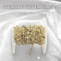 Bijoux permanents en argent sterling 925, fermoirs à griffes de homard pour colliers et bracelets, chaînes plaquées or 14 carats
