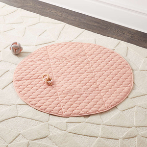 Tapis de jeu en coton biologique matelassé pour <span class=keywords><strong>bébé</strong></span>, couverture rampante, pour soins de <span class=keywords><strong>bébé</strong></span>, tapis de jeu en coton écologique, <span class=keywords><strong>sieste</strong></span> matelassée en diamant - Product Image 3