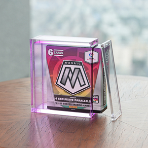 <strong>Wholesale</strong> Custom Gradient Acrylic <strong>Panini</strong> Mosaic Blaster Box Protector Magnetic Lid Portable Water Resistant for Sports <strong>Card</strong> - Product Image 1