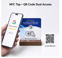 Carte de visite Google Review NFC et QR Code double fonction, étanche, en acrylique, pour restaurants, hôtels, cafés, vente en gros, prête à l'emploi