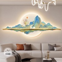 Nouvelle peinture de décoration de salon chinoise, milliers de kilomètres de rivières et de montagnes, décoration murale de fond de canapé
