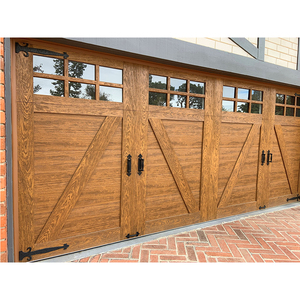 Porte de <span class=keywords><strong>garage</strong></span> sectionnelle automatique antivol à isolation thermique en <span class=keywords><strong>bois</strong></span> massif 16X8 aspect <span class=keywords><strong>bois</strong></span> de noyer <span class=keywords><strong>double</strong></span> porte de <span class=keywords><strong>garage</strong></span> - Product Image 2