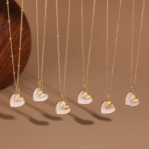 แฟชั่นใหม่ทอง18K ง่าย26ตัวอักษรฟองสร้อยคอสร้อยคอพร้อมจี้สร้อยคอชุบทอง18K - Product Image 2