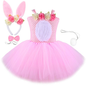 RTS enfant en bas âge filles cadeau doux robe fête de Pâques habiller Performance lapin Tulle robe Costume pour enfants filles - Product Image 1