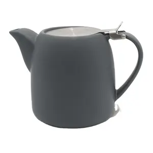 Ma-rốc phụ kiện nhà bếp đồ dùng drinkware Matte Gary tráng men sứ Tea Pot Đối với trang chủ với nắp