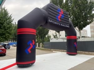Gerbang Gawang Tiup Oxford Tahan Lama 13 kaki, Inflatable Promosi dengan Tali Jangkar dan Kantong Pasir untuk Acara Promosi Luar Ruangan - Product Image 1