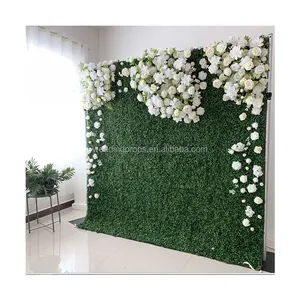 Индивидуальная искусственная трава цветок стена для вечеринки свободно стоящая изгородь стена фото фон