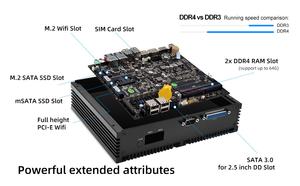 <span class=keywords><strong>Mini</strong></span> <span class=keywords><strong>PC</strong></span> de bureau sans ventilateur, Core i7, Windows 10, triple écran, 64 Go, <span class=keywords><strong>HYSTOU</strong></span>, vente flash, prix bas - Product Image 5