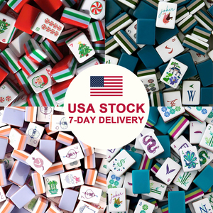 En stock aux États-Unis, Nouveau 2026, Ensemble de tuiles de Mahjong américain, 160 pièces, 4 couches, en acrylique de luxe, bleu, de voyage, avec gravure personnalisée Lotus Blanc, livraison en 7 jours - Product Image 6