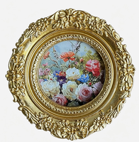 Ensemble de cadres photo muraux en résine gravée de style occidental - Décoration de petite taille