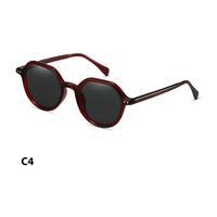 Lunettes de soleil vintage rondes à monture TR, branches en acétate, verres en nylon – Style rétro, urbain, vacances, extérieur, décontracté