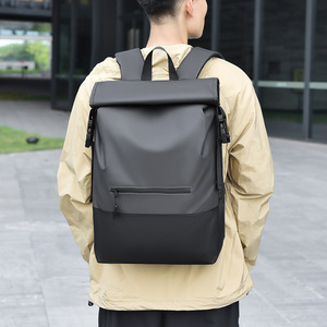 Laptop <b>Backpack</b> Unisex Black Large Capacity <b>Computer</b> Interlayer Soft Handle Leisure Travel Winter 2024 - Product Image 2