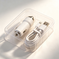 Boîte thermoformée personnalisable avec trou de suspension transparent, emballage blister, chargeur USB, câble de données, coque en plastique, électronique grand public