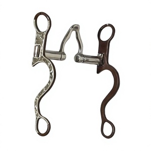 Mors à ressort à gueule plate pour cheval, plaqué argent, pour l'entraînement équestre, réduit la pression sur le museau du cheval, accessoires pour ensembles équestres - Product Image 1