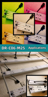 Connecteur d'alimentation étanche DREAM M25-4P pour alignement de panneaux avant/arrière avec trous fixes, connecteur aviation