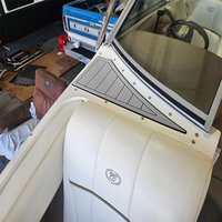 Tapis de pont en mousse EVA imitation teck pour plateforme de bain, transom et avant de bateau, style SeaDek MarineMat, auto-adhésif, pour Cobalt 212 de 2007