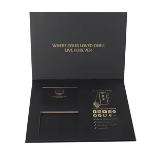 高級ギフトカードクレジットカード結婚式の招待状黒と金の箱の包装箱