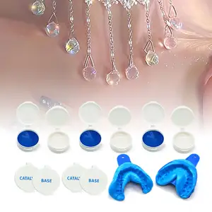 Best Verkopende Sieraden Verwijderen Bulk Witte Pot/Jelly Cup Tanden Mal Grillz Goud Groothandel Custom Logo Tanden Impressie Kit