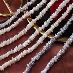 คุณภาพสูง6-7มม. ลูกปัดไข่มุกแบบบาร็อคเคลือบ <span class=keywords><strong>Keshi</strong></span> เครื่องประดับไข่มุกน้ำจืดธรรมชาติ - Product Image 2