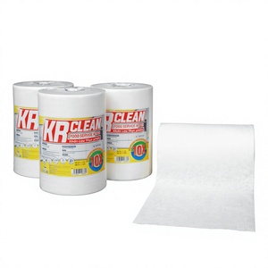 Serviettes de nettoyage alimentaire pour cuisine professionnelle Krclean, 500 feuilles, non tissées, en rouleau, lingettes de séchage pour poisson, viande, produits frais, hôtels - Product Image 1