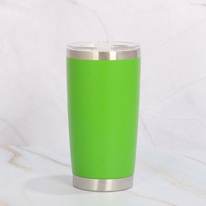 Mug isotherme blanc 20 oz en acier inoxydable à double paroi sous vide, revêtement poudré mat, anti-fuite, sans BPA ASM25 - Product Image 4