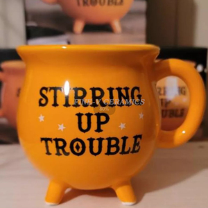 Taza <span class=keywords><strong>de</strong></span> cerámica con forma <span class=keywords><strong>de</strong></span> <span class=keywords><strong>bruja</strong></span> para decoración <span class=keywords><strong>de</strong></span> Halloween, <span class=keywords><strong>Caldero</strong></span> azul personalizado, 12 unidades - Product Image 2