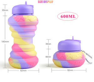 Silicone <b>Sports</b> Water <b>Bottle</b> Creative Silicone Cup Can Be Folded Outdoor <b>Sports</b> Goods Portable Kettle Travel Water <b>Bottle</b> - Product Image 4