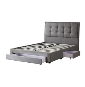 Modern Velvet Tufted Storage <strong>Double</strong> <strong>Low</strong> Profile <strong>Bed</strong> with High Quality Wooden Frame for Small Spaces Luxury Bedroom Design - Product Image 6