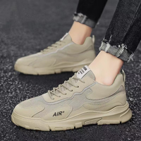 Chaussures de sport décontractées pour hommes à semelle épaisse, respirantes, entièrement noires, légères et tendance, prix de gros, personnalisables