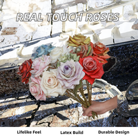 Hochwertige Weiße und Rote Austin Juliet Rosen Realistische Künstliche Blumen für Hochzeit & Heimdekoration Großhandel