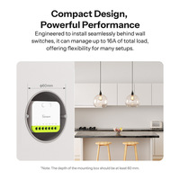 Pour MINI-ZB2GS MINI DUO Interrupteur intelligent Zigbee 3.0 à 2 voies, contrôle double charge, prise universelle, matériau PC, contrôle à distance par application