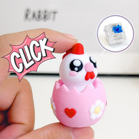 Mechanical Keyboard Switch Fidget Bottle Opener Keychain Rechargeable Woven Cute Cat Keycap Clicker Stress Relief Desk Toy
