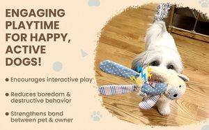 Jouets en peluche pour chiens, collection animaux colorés, jouets en peluche pour animaux de compagnie, jouets qui couinent - Product Image 5