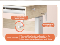 Bureau d'étude ergonomique pour enfants à hauteur réglable avec étagère et tiroir de rangement, prix d'usine, pour chambre familiale et bureau d'enfant