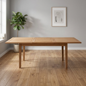 Mesas de Comedor con Tablero de Madera de Teca Sólida, Ecológicas, Duraderas, Impermeables, Diseño Moderno y Minimalista, Muebles Rectangulares para Comedor - Product Image 3