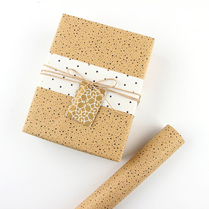 Papier cadeau luxueux personnalisable 80g, papier kraft à pois, série 50*70 par feuille, adapté à diverses occasions - Product Image 3