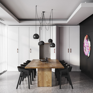 Mueble de Cocina Modular Moderno y Personalizable de Contrachapado con Cajones Deslizantes, Acabado Plano de PET Melamina y Laca, <span class=keywords><strong>Bisagras</strong></span> Incluidas, Fregadero y Salpicadero - Product Image 1